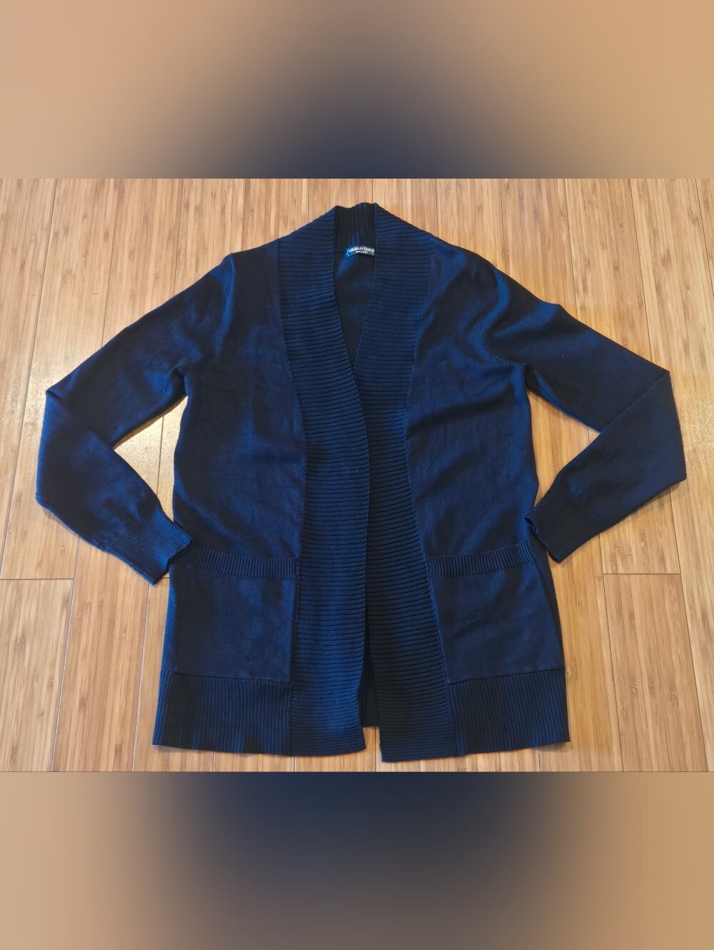 Urban Coco Open-Front Black Cardigan Sweater